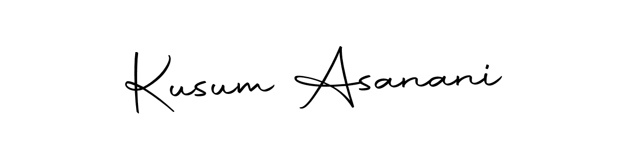 The best way (Autography-DOLnW) to make a short signature is to pick only two or three words in your name. The name Kusum Asanani include a total of six letters. For converting this name. Kusum Asanani signature style 10 images and pictures png